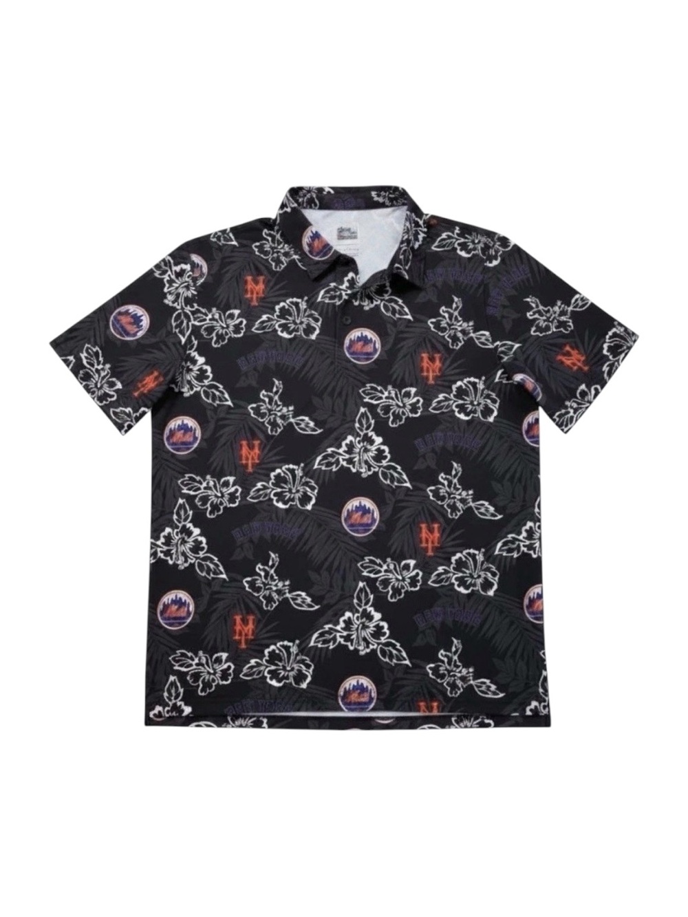 New York Mets Reyn Spooner Golf Polo Shirt Hawaiian MLB Mens Large NWT